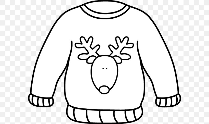 ugly sweater clip art black and white