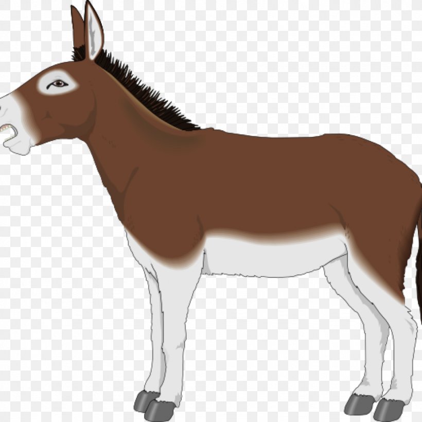 Donkey Clip Art Image Horse Mule, PNG, 1024x1024px, Donkey, Animal, Animal Figure, Burro, Cartoon Download Free