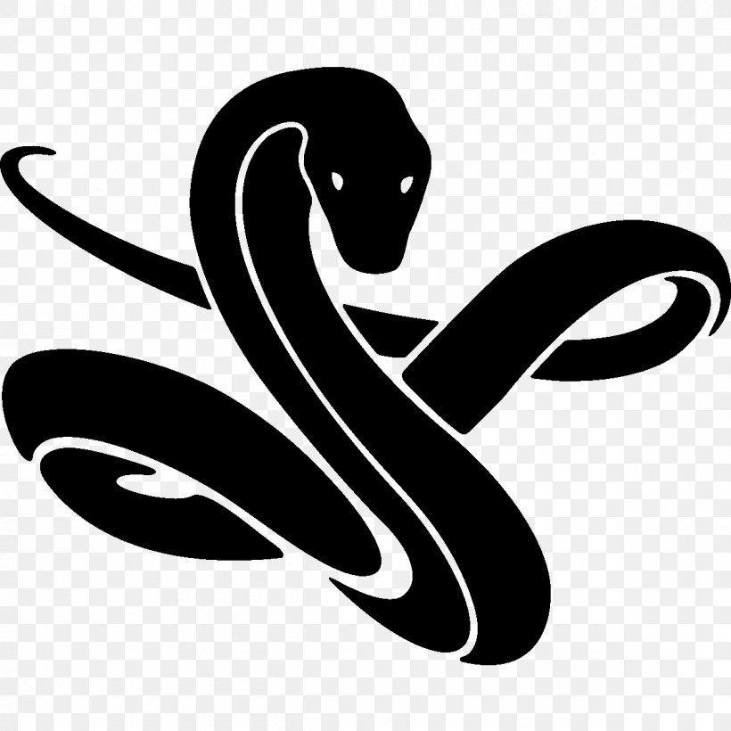 Snake Silhouette Decal Clip Art, PNG, 1200x1200px, Snake, Artwork, Black And White, Cobra, Decal Download Free