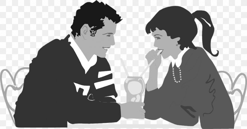 Dating Dinner Love Clip Art, PNG, 958x502px, Dating, Art, Black, Black And White, Communication Download Free