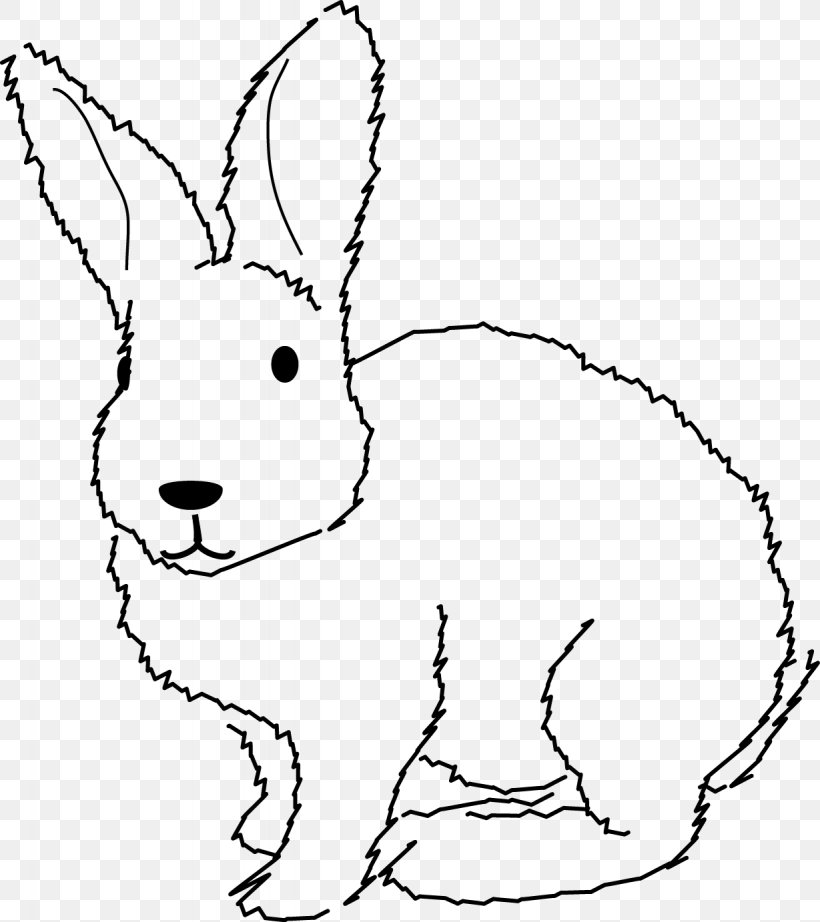 Domestic Rabbit Hare Easter Bunny Whiskers, PNG, 1229x1383px, Domestic Rabbit, Animal Figure, Area, Art, Black And White Download Free