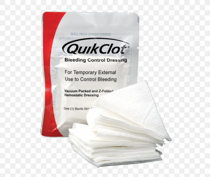 QuikClot Dressing Emergency Bleeding Control Antihemorrhagic Wound, PNG, 600x693px, Quikclot, Antihemorrhagic, Automated External Defibrillators, Bandage, Bleeding Download Free