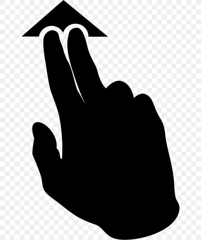 Two Fingers Gesture Arrow, PNG, 646x981px, Finger, Black And White, Digit, Gesture, Hand Download Free