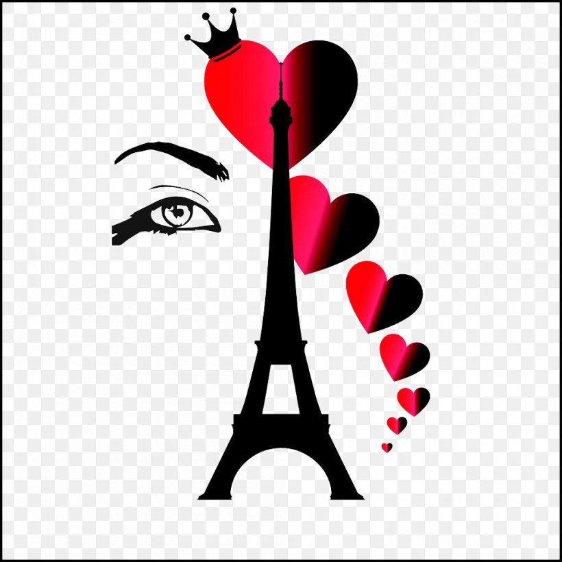 Eiffel Tower Statue Of Liberty Landmark Silhouette, PNG, 1000x1000px, Watercolor, Cartoon, Flower, Frame, Heart Download Free
