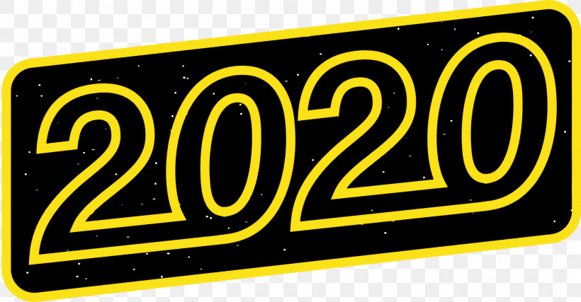 Happy New Year 2020 New Years 2020 2020, PNG, 3398x1771px, 2020, Happy New Year 2020, Logo, New Years 2020, Signage Download Free