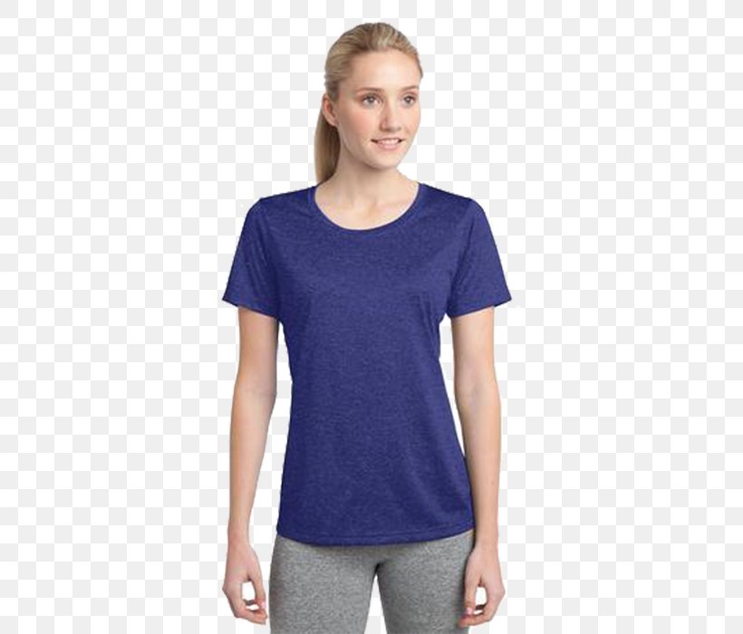 T-shirt Heather Contender Scoop Neck Tee Women's Sleeve Clothing, PNG, 700x700px, Tshirt, Active Shirt, Blue, Clothing, Cobalt Blue Download Free