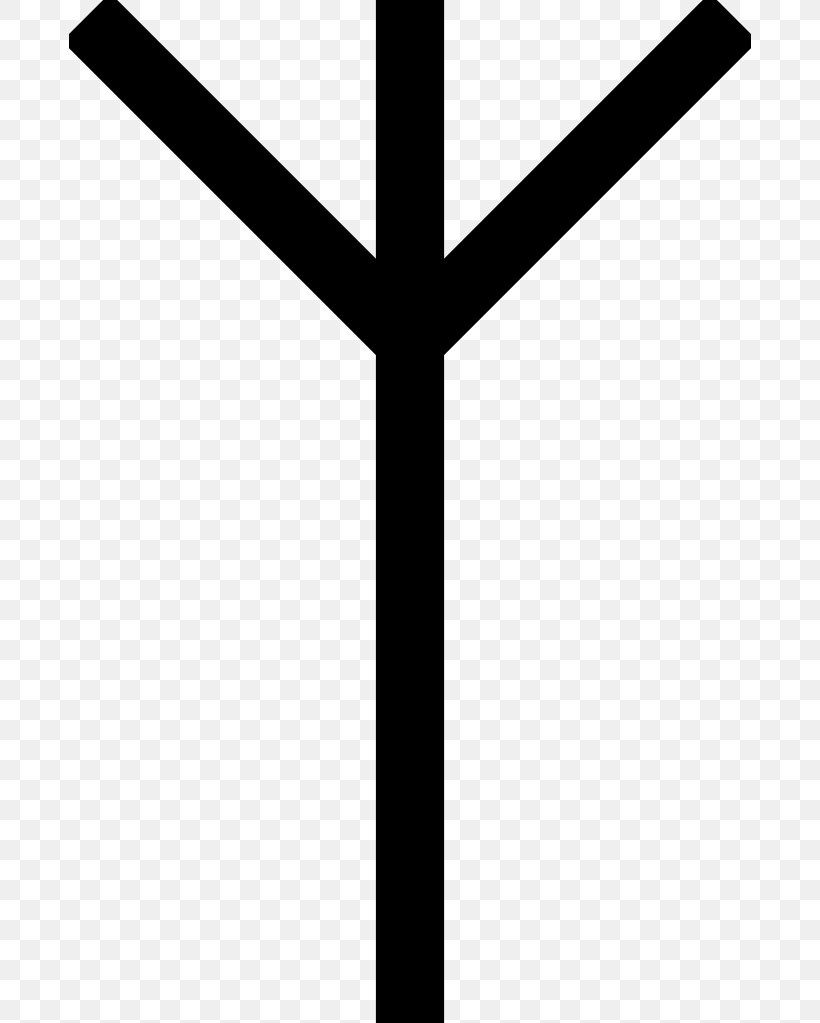Anglo-Saxon Runes Algiz Elder Futhark Old Norse, PNG, 682x1023px, Runes, Algiz, Anglosaxon Runes, Bind Rune, Black And White Download Free