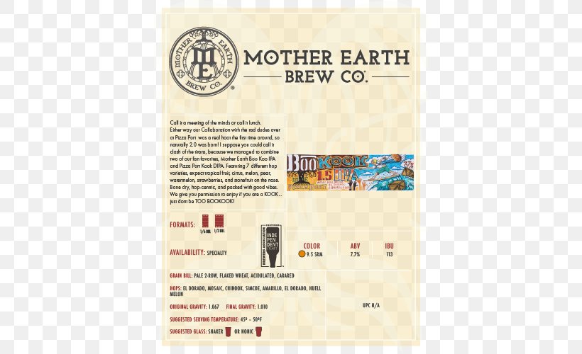 Craft Beer Mother Earth Brewing Company Brewery Food, PNG, 500x500px, Beer, Autumn, Brand, Brewery, Craft Download Free