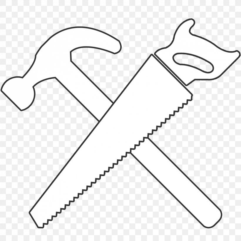 Hand Tool Hand Saws Hammer Clip Art, PNG, 1654x1654px, Hand Tool, Area, Black, Black And White, Diagram Download Free