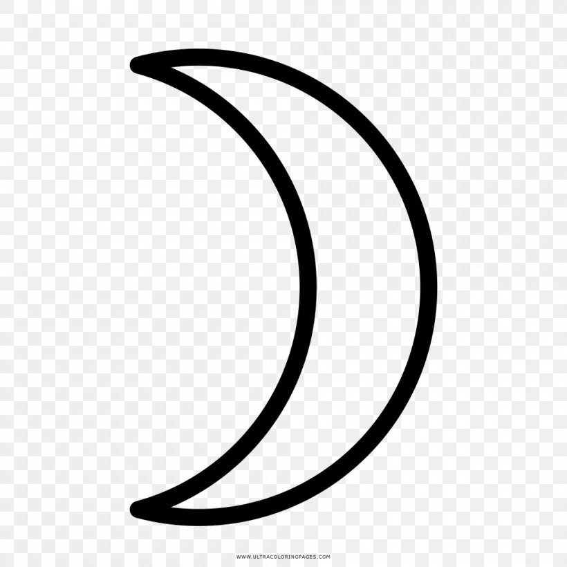Lua Em Quarto Crescente Line Art Drawing Coloring Book, PNG, 1000x1000px, Crescent, Area, Black, Black And White, Coloring Book Download Free