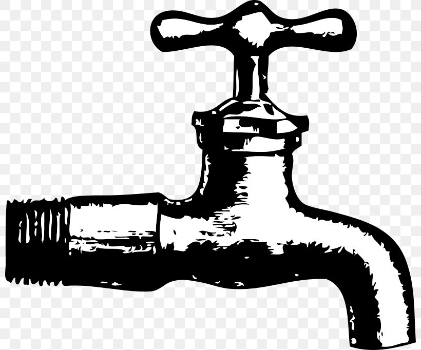 Tap Water Clip Art, PNG, 800x682px, Tap, Black, Black And White, Monochrome, Monochrome Photography Download Free