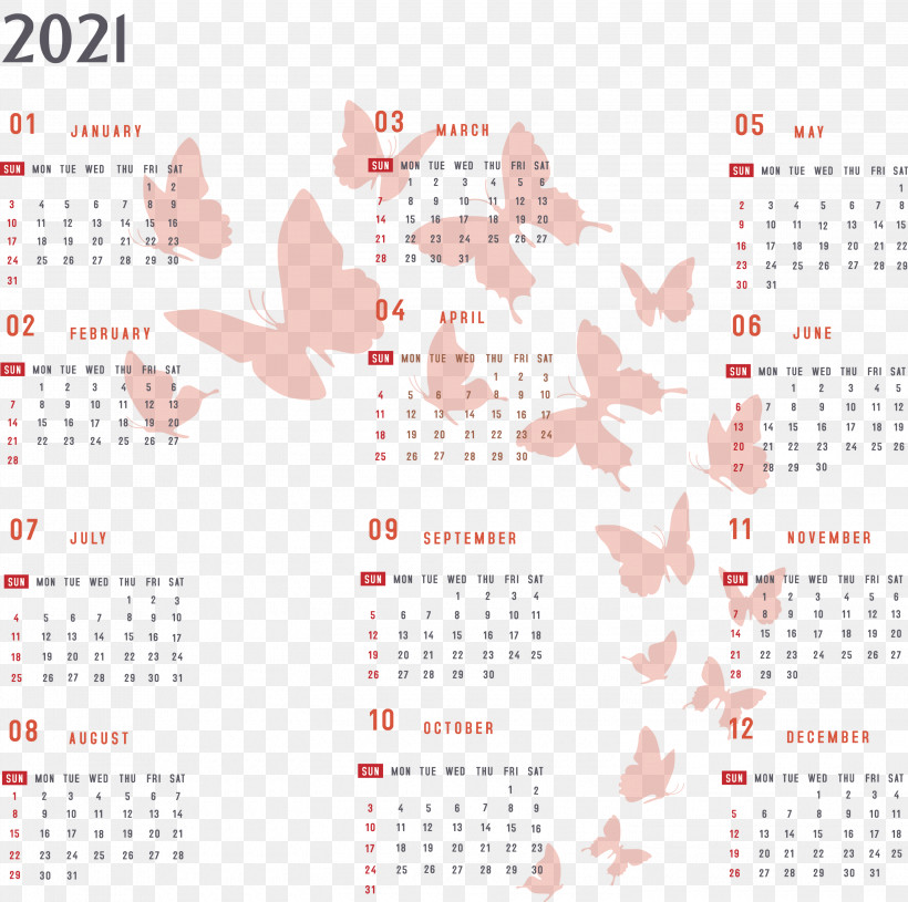 Year 2021 Calendar Printable 2021 Yearly Calendar 2021 Full Year Calendar, PNG, 3000x2982px, 2021 Calendar, Year 2021 Calendar, Calendar System, Meter Download Free