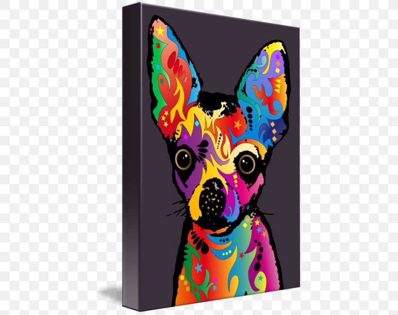 Chihuahua Canvas Print Art Gallery Wrap, PNG, 428x650px, Chihuahua, Art, Butterfly, Canvas, Canvas Print Download Free