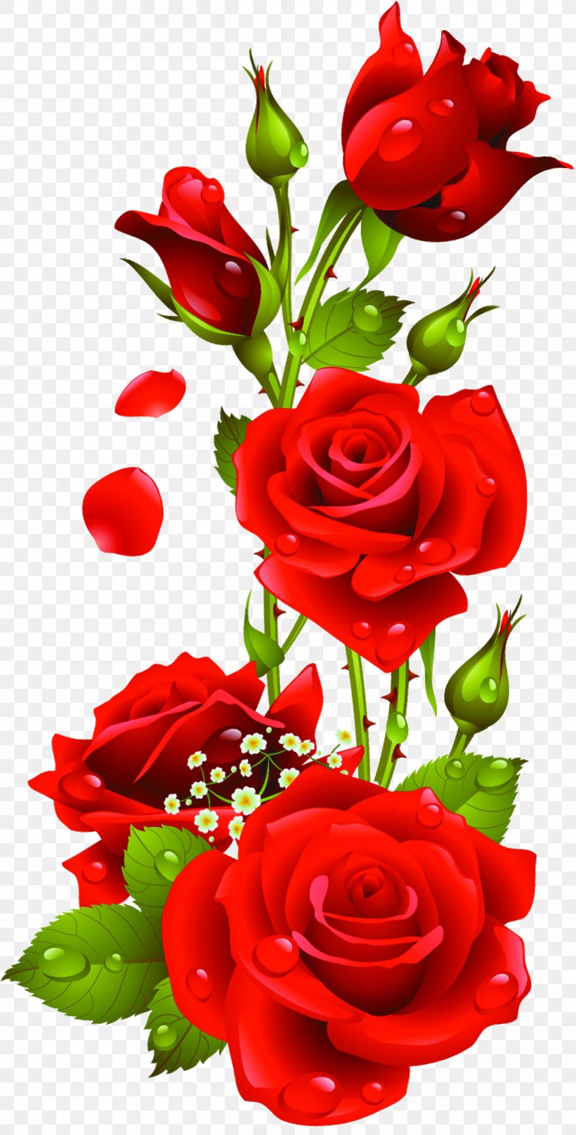 Rose Clip Art, PNG, 2503x4930px, Rose, Artificial Flower, Cut Flowers, Flora, Floral Design Download Free