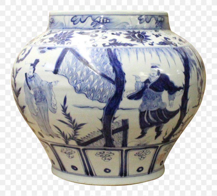 Blue And White Pottery Ceramic Vase Cobalt Blue, PNG, 1359x1229px, Blue And White Pottery, Artifact, Blue, Blue And White Porcelain, Ceramic Download Free