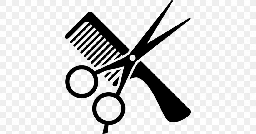 Comb Cosmetologist Hair-cutting Shears Clip Art, PNG, 1200x630px, Comb, Barber, Beauty Parlour, Black And White, Cosmetologist Download Free