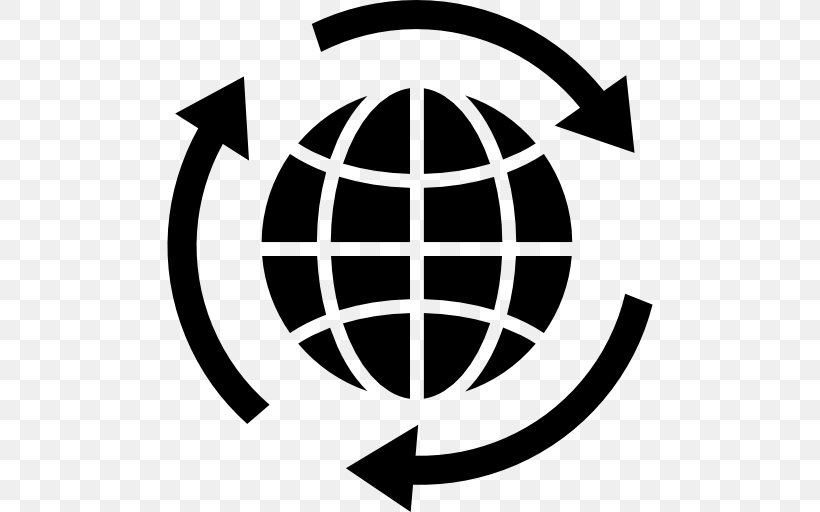 Earth Symbol Globe Logo, PNG, 512x512px, Earth, Black And White, Brand, Earth Symbol, Globe Download Free