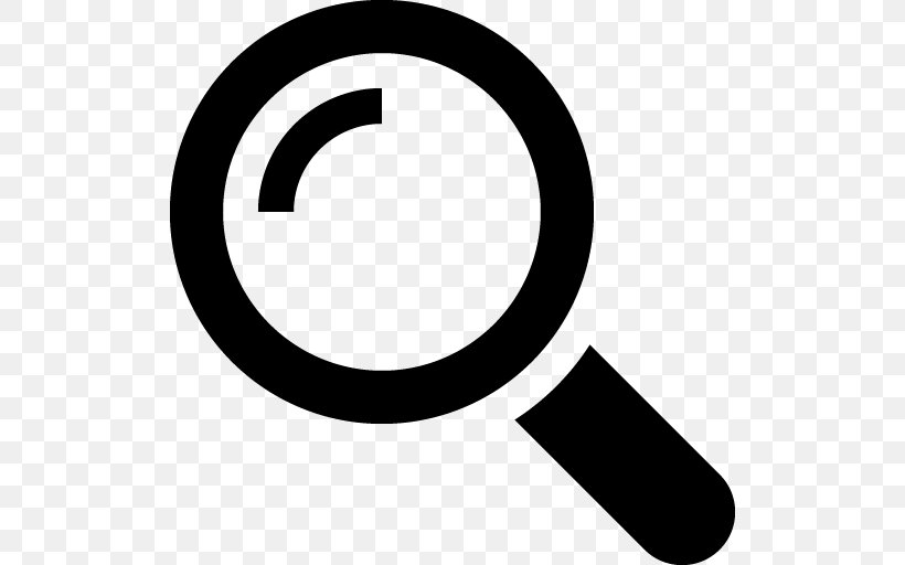 Magnifying Glass Magnifier Clip Art, PNG, 512x512px, Magnifying Glass, Area, Black And White, Brand, Magnification Download Free