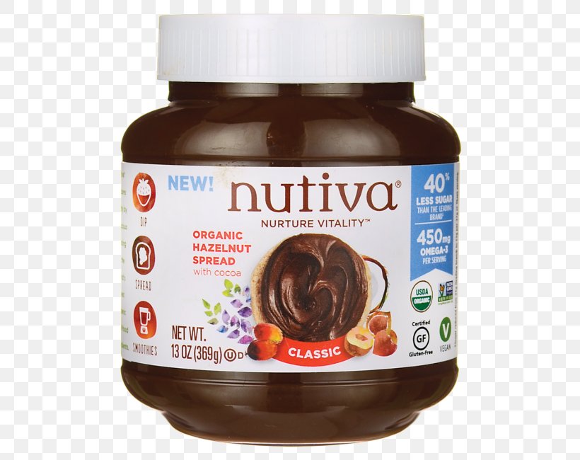 Organic Food Hazelnut Butter Chocolate Spread, PNG, 650x650px, Organic Food, Butter, Chocolate, Chocolate Spread, Cocoa Bean Download Free