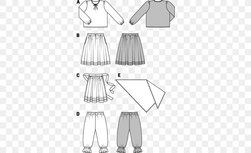 Burda Style Paper Dress Sewing Pattern, PNG, 500x500px, Burda Style, Area, Arm, Black, Black And White Download Free