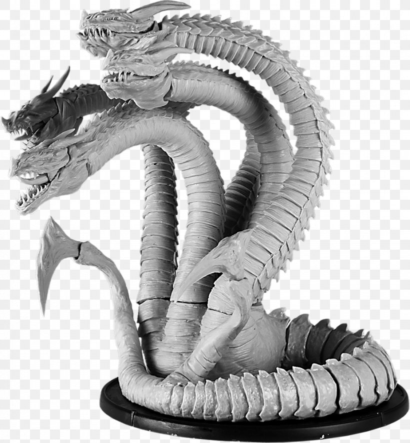 Lernaean Hydra Miniature Figure Goblin AT-43 Miniature Wargaming, PNG, 924x1000px, Lernaean Hydra, Black And White, Dark Elves, Dragon, Fictional Character Download Free