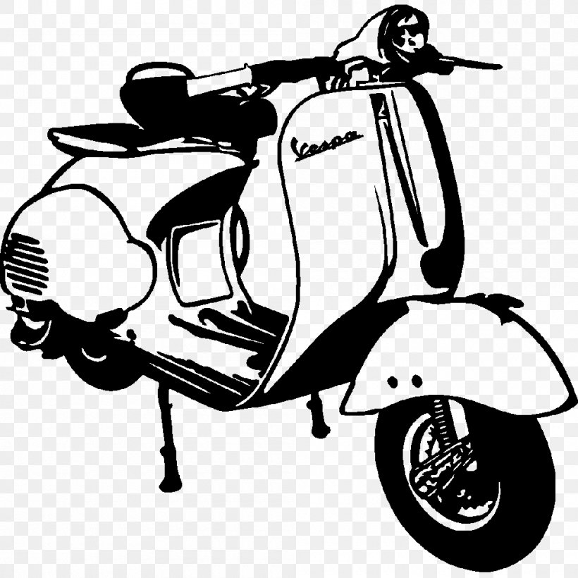 Vespa GTS Scooter Motorcycle Piaggio, PNG, 1000x1000px, Vespa Gts, Automotive Design, Black And White, Car, Car Tuning Download Free