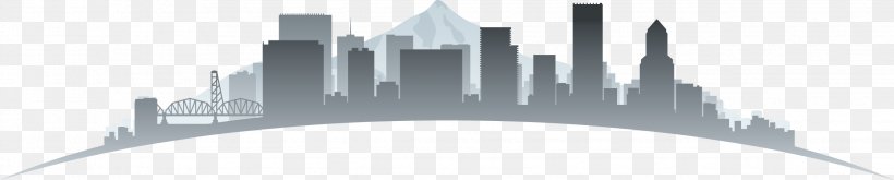 Portland Skyline Royalty-free, PNG, 2244x452px, Portland, Black And White, Line Art, Oregon, Panorama Download Free