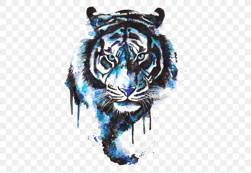 Tiger Drawing Tattoo Art Watercolor Painting, PNG, 564x564px, Tiger, Art, Art Museum, Artist, Big Cats Download Free