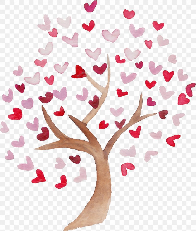 Valentines Day Background, PNG, 1329x1566px, Watercolor, Blossom, Branch, Cherry Blossom, Color Download Free