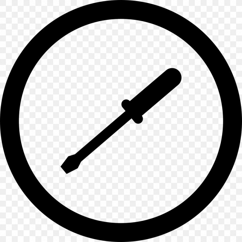 Screwdriver, PNG, 980x980px, Symbol, Black And White, User Download Free