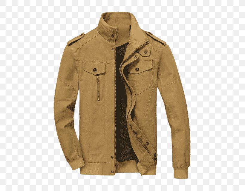 Flight Jacket Coat Mandarin Collar Clothing, PNG, 480x640px, Jacket, Beige, Button, Clothing, Clothing Sizes Download Free