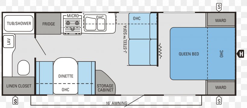 Floor Plan Caravan Jayco, Inc. Campervans Trailer, PNG, 2446x1076px, Floor Plan, Architecture, Area, Bed, Brand Download Free