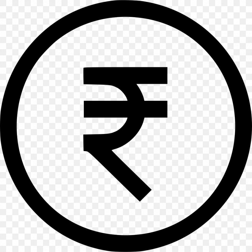 Indian Rupee Sign Banknote, PNG, 980x980px, Indian Rupee Sign, Area, Bank, Banknote, Black And White Download Free