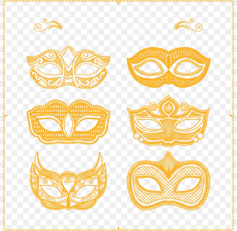 Mask Euclidean Vector Masquerade Ball, PNG, 800x800px, Mask, Ball, Drawing, Gold, Headgear Download Free