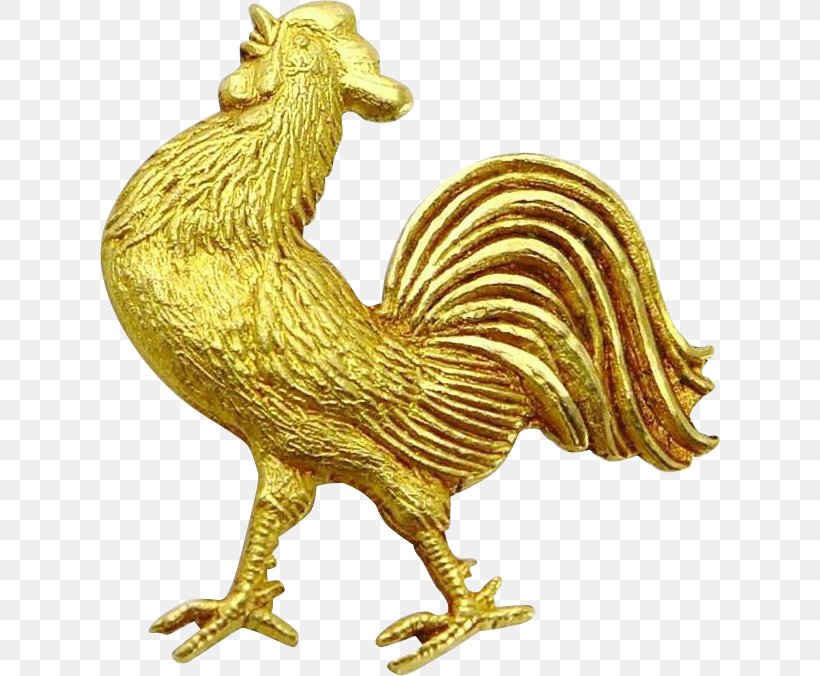 Rooster Tie Pin Lapel Pin Gold, PNG, 676x676px, Rooster, Antique, Beak, Bird, Brass Download Free