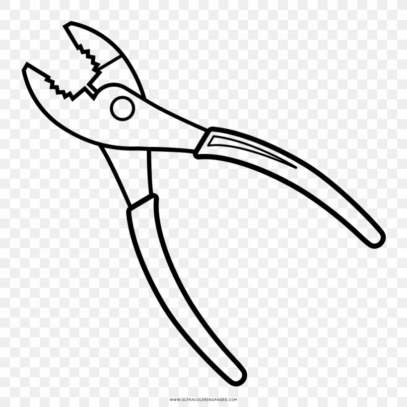 Lineman's Pliers Drawing Coloring Book Alicates Universales, PNG, 1000x1000px, Pliers, Alicates Universales, Animaatio, Beak, Black And White Download Free