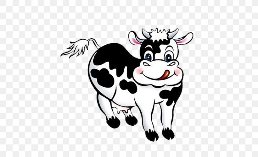 Dairy Cattle Chinese Zodiac, PNG, 516x500px, Cattle, Art, Black And White, Bovini, Cartoon Download Free