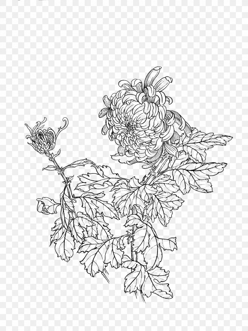 Painting Gongbi Line Art U767du63cfu753b, PNG, 1197x1600px, Painting, Art, Artwork, Black And White, Cartoon Download Free