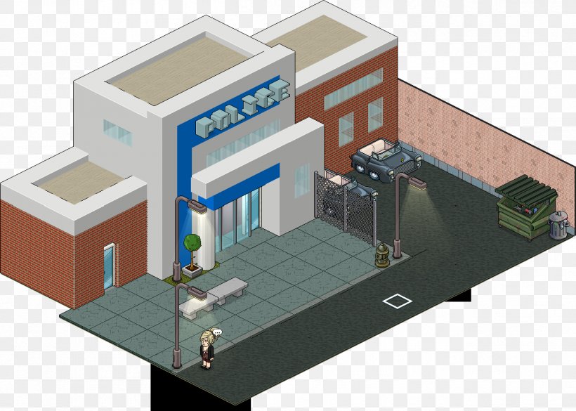 Building Habbo Police Station Penthouse Apartment, PNG, 1258x899px, Building, Apartment, Elevation, Engineering, Filling Station Download Free