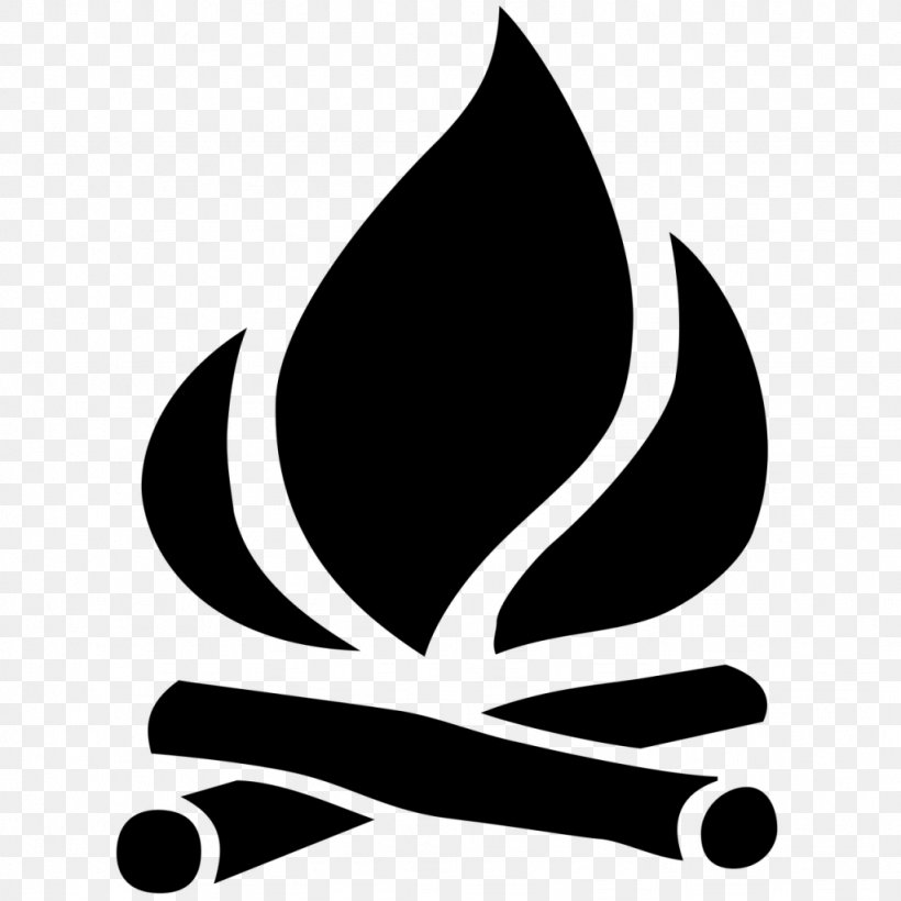 Campfire Camping Clip Art, PNG, 1024x1024px, Campfire, Artwork, Black And White, Bonfire, Camping Download Free