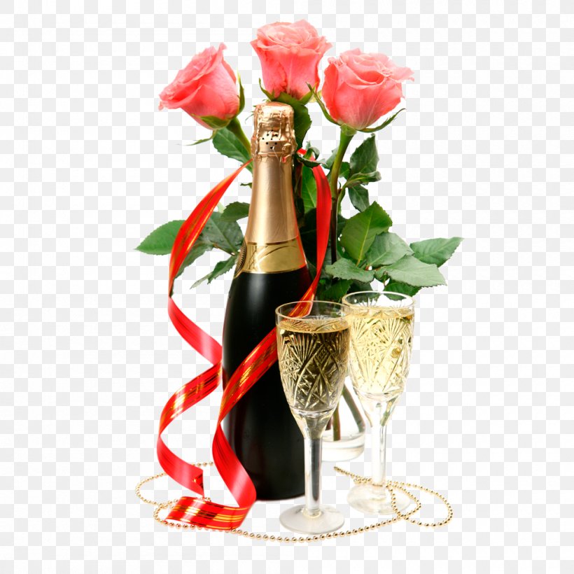 Champagne Rosé Bottle Clip Art, PNG, 1000x1000px, Champagne, Artificial Flower, Bottle, Champagne Glass, Champagne Rose Download Free