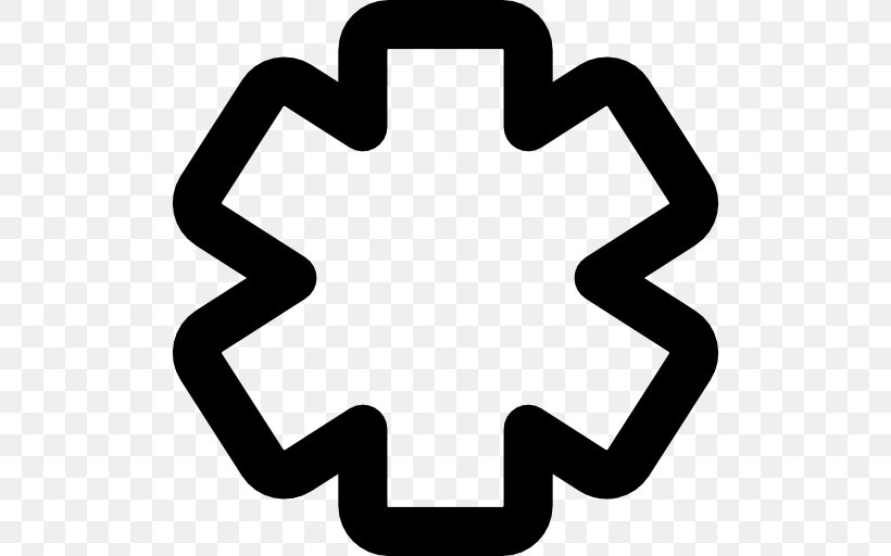 Star Of Life Emergency Medical Services Emergency Medical Technician Medicine, PNG, 512x512px, Star Of Life, Area, Black And White, Caduceus As A Symbol Of Medicine, Emergency Download Free