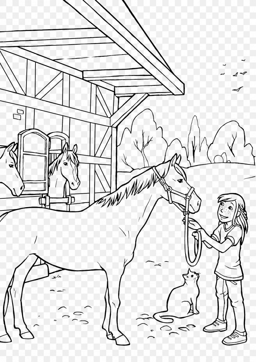 Horse Pack Animal Ausmalbild Filly Coloring Book, PNG, 1241x1755px, Horse, Area, Art, Ausmalbild, Black And White Download Free