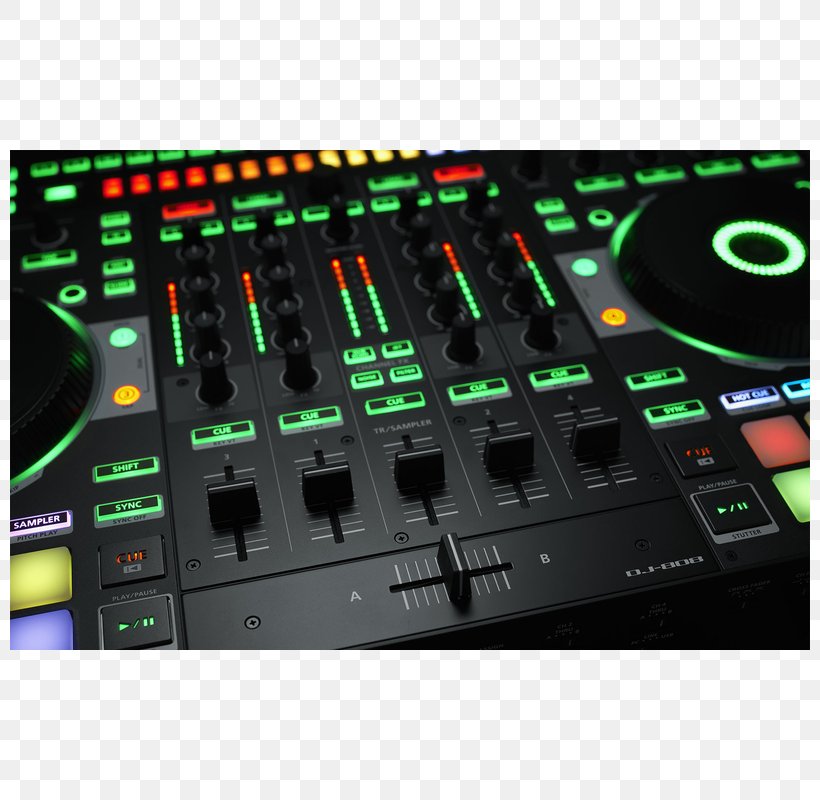 Audio Mixers Roland TR-808 Disc Jockey DJ Controller Roland DJ-808, PNG, 800x800px, Watercolor, Cartoon, Flower, Frame, Heart Download Free