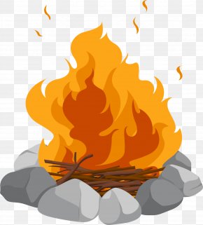 Camp Firewood Heap - Campfire Cartoon Bonfire Clip Art PNG