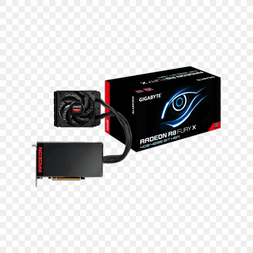 Graphics Cards & Video Adapters GDDR5 SDRAM AMD Radeon R9 Fury X Graphics Processing Unit, PNG, 1260x1260px, Graphics Cards Video Adapters, Advanced Micro Devices, Amd Radeon 500 Series, Amd Radeon R9 Fury X, Cable Download Free