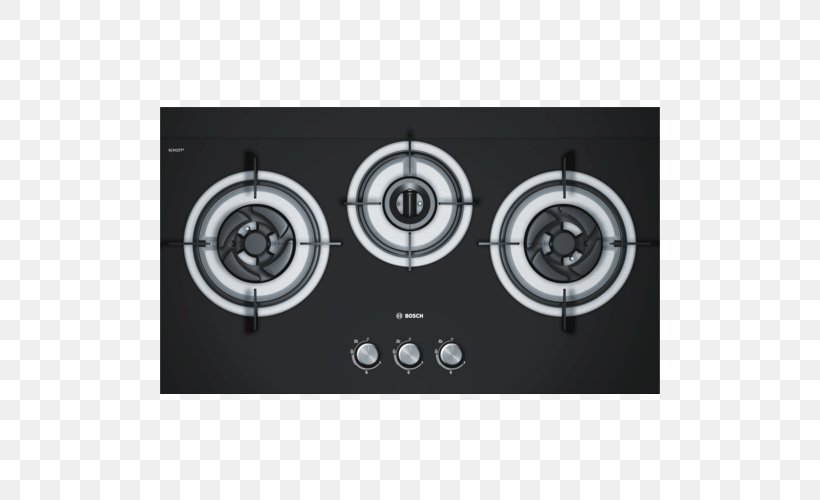 Hob Gas Stove Cooking Ranges Robert Bosch GmbH Home Appliance, PNG, 500x500px, Hob, Aditya Retail, Black And White, Cooking Ranges, Cooktop Download Free