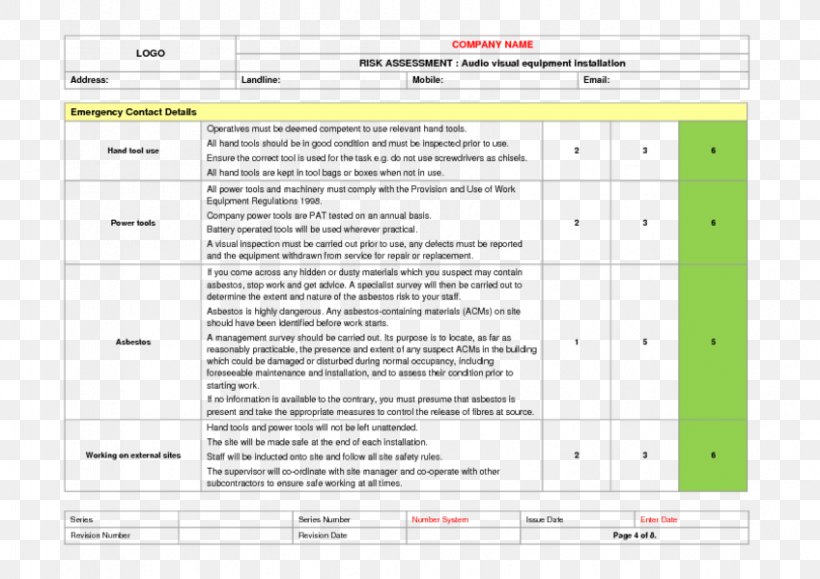 Risk Assessment Hand Tool Operational Risk, PNG, 849x600px, Risk Assessment, Architectural Engineering, Area, Computer Program, Document Download Free