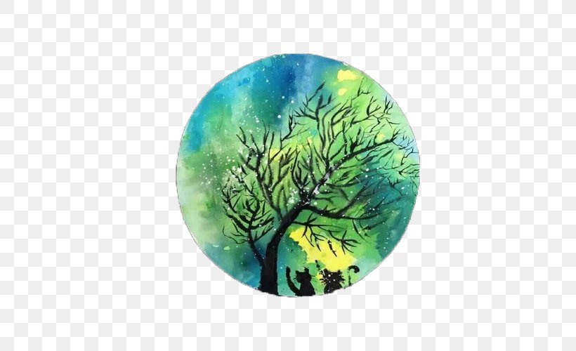 Tree, PNG, 500x500px, Tree, Drawing, Earth, Green, Organism Download Free