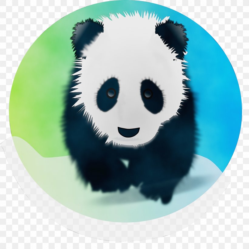 Panda, PNG, 2400x2400px, Watercolor, Bear, Cartoon, Dishware, Paint Download Free